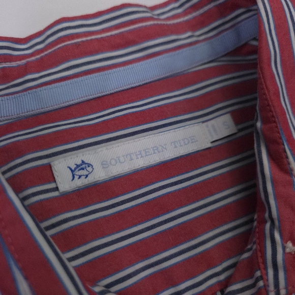 New Southern Tide Striped Red and White Womens Belted Pocketed Maxi Dress Sz S - Picture 7 of 15